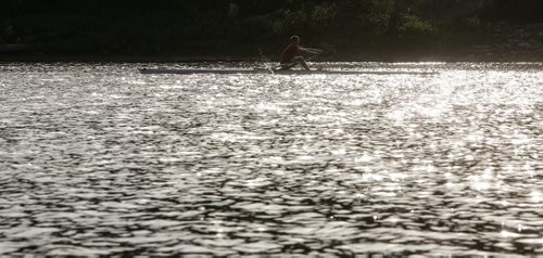 Members of the Winnipeg Rowing Club during an early morning practice on the Red River.  150919 - Saturday, September 19, 2015 -  MIKE DEAL / WINNIPEG FREE PRESS