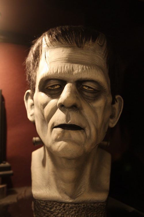 Jeff Gilfix has collection of Frankenstein models and other masks and gools.  He was featured on an episode of Canadian Pickers a couple of years ago. Here are mug shots of some of his collection. BORIS MINKEVICH / WINNIPEG FREE PRESS  OCT 26, 2015