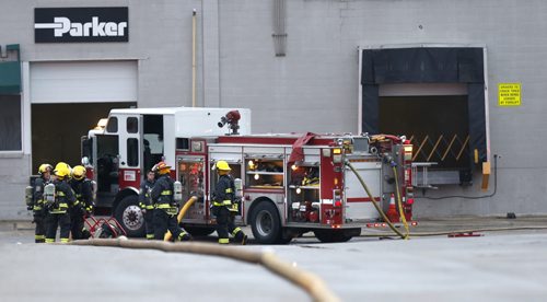 Winnipeg Fire Fighters were called to the Parker commercial building at 980 Powell Ave. near Border St. shortly after 7:30AM Tuesday. The fire was contained to the dust collecting unit and no injuries were reported. Wayne Glowacki / Winnipeg Free Press October 27 2015
