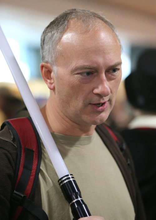 Brian Gray, dressed as a Jedi, at Central Canada Comic Con at RBC Convention Centre Winnipeg on Oct. 31, 2015. Photo by Jason Halstead/Winnipeg Free Press RE: Carol Sanders Staw Wars 'streeter'