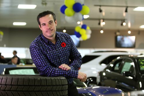 Biz: Portrait of Brian Lowes, President of the Manitoba Motor Dealers Association taken at Murray Chev Olds at Waverley Auto Mall after dealership presented a cheque of $7,500 to members of the Winnipeg Youth Soccer Association on Thursday.   See Murray McNeil story.   Nov 5, 2015 Ruth Bonneville / Winnipeg Free Press