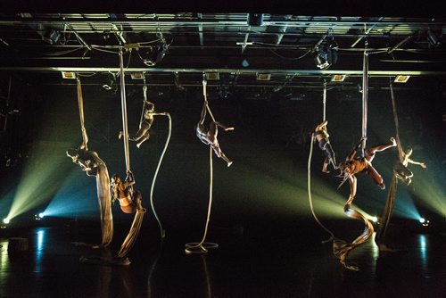 The Apes, which consists of African contemporary and aerial dance is previewed at the Gas Station Theatre in Winnipeg on Thursday, Nov. 5, 2015.   (Mikaela MacKenzie/Winnipeg Free Press)