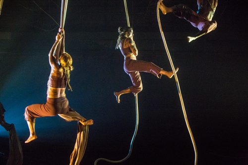 The Apes, which consists of African contemporary and aerial dance is previewed at the Gas Station Theatre in Winnipeg on Thursday, Nov. 5, 2015.   (Mikaela MacKenzie/Winnipeg Free Press)