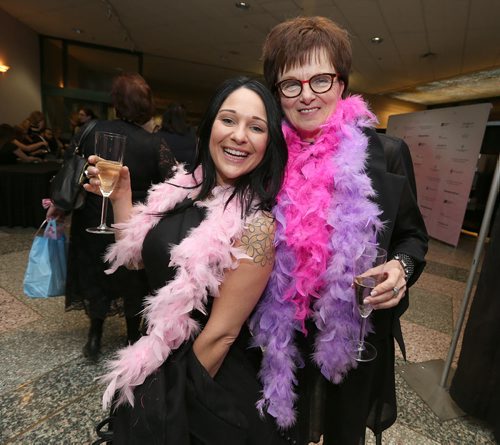 Charity Funk and Karen MacDonald (Guardian Angel benefit gala committee) at the CancerCare Manitoba Foundations 24th annual Guardian Angel Benefit for Womens Cancer at the RBC Convention Centre Winnipeg on Oct. 27. Photo by Jason Halstead/Winnipeg Free Press