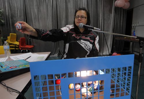 PHOTO PAGE - Weekly Community Bingo hosted by the Manitoba Indigenous Cultural Education Centre Inc. Held weekly on Thursdays starting April 9th, 2015. Held at the Filipino Seniors Group of Winnipeg Cultural Education Centre. BORIS MINKEVICH / WINNIPEG FREE PRESS  NOV 5, 2015