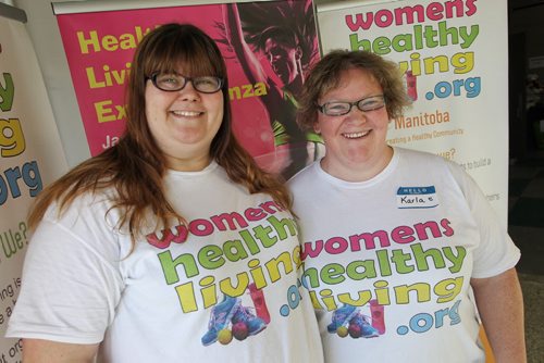Bernadette Feakes (left) is the creator of Women's Healthy Living, an online support network for women. Bernadette along with Karla Druce (right) and other volunteers have been working on a health expo for planned January 2016.  151108 November 08, 2015 MIKE DEAL / WINNIPEG FREE PRESS
