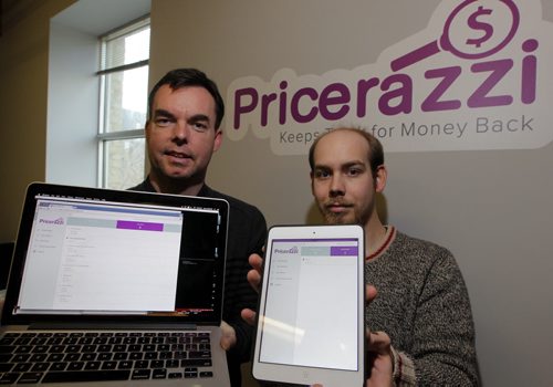 BIZ - Pricerazzi co/founders (Left to right) Declan McDonald and Robert Keizer at their office in the exchange district. BORIS MINKEVICH / WINNIPEG FREE PRESS  NOV 9, 2015