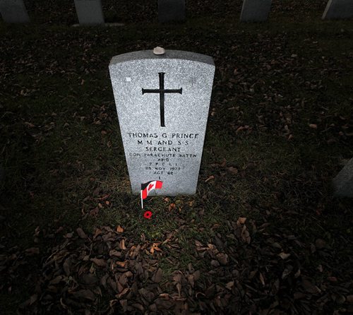 Victoria Cross winner Tommy Prince lies in the Brookside Cemetery' Field of Honor re: Jenn Z.'s story November 9, 2015 - (Phil Hossack / Winnipeg Free Press)