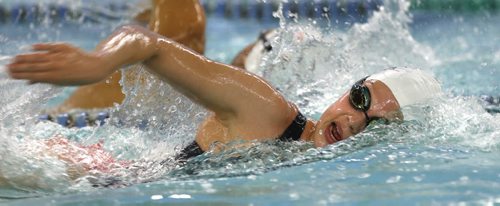 49.8 Training Basket.  Kyla Roy, a 17-year-old triathlon competitor from Winnipeg who won a national and an international championship this past summer. She was training Tuesday in the The Joyce Fromson Pool on the U of M's Fort Garry Campus. Wayne Glowacki / Winnipeg Free Press Nov. 10  2015