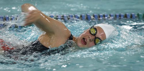 49.8 Training Basket.  Kyla Roy, a 17-year-old triathlon competitor from Winnipeg who won a national and an international championship this past summer. She was training Tuesday in the The Joyce Fromson Pool on the U of M's Fort Garry Campus. Wayne Glowacki / Winnipeg Free Press Nov. 10  2015