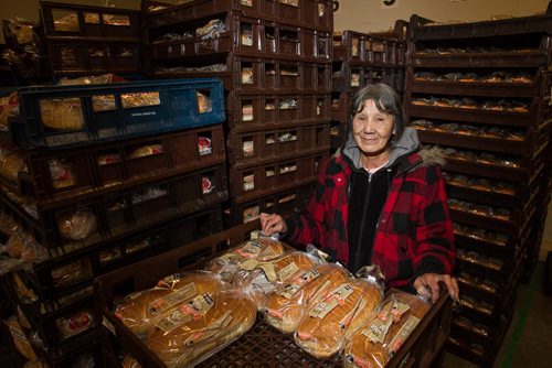 Irene Williams a longtime volunteer at Winnipeg Harvest, and a senior on a fixed income. For the Winnipeg Harvest 30th anniversary project.  151110 - Tuesday, November 10, 2015 -  MIKE DEAL / WINNIPEG FREE PRESS
