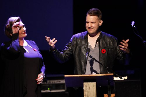 November 10, 2015 - 151110  -  David James wins the Music Video of The Year award for What We Weren't Looking For at the Manitoba Country Music Awards in the Park Theatre Tuesday, November 10, 2015.  John Woods / Winnipeg Free Press