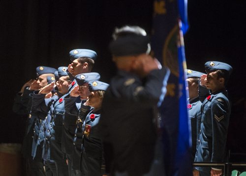 Thousands of people celebrate Remembrance Day at the RBC Convention Centre in Winnipeg on Wednesday, Nov. 11, 2015.   (Mikaela MacKenzie/Winnipeg Free Press)