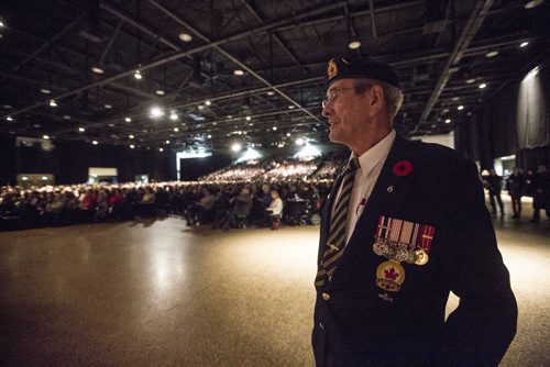 Thousands of people celebrate Remembrance Day at the RBC Convention Centre in Winnipeg on Wednesday, Nov. 11, 2015.   (Mikaela MacKenzie/Winnipeg Free Press)