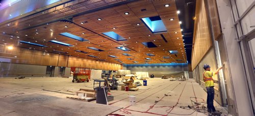 A glimpse of the main floor under construction of the RBC Convention Centre Winnipeg that is part of the over $180 million expansion project that will almost double the size of the facility.  Wayne Glowacki / Winnipeg Free Press Nov. 12   2015