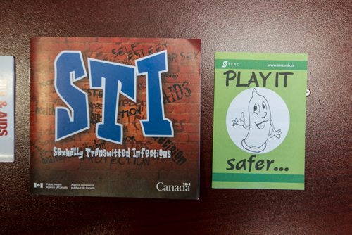 Some pamphlets from the Sexuality Education Resource Centre. 151112 - Thursday, November 12, 2015 -  MIKE DEAL / WINNIPEG FREE PRESS