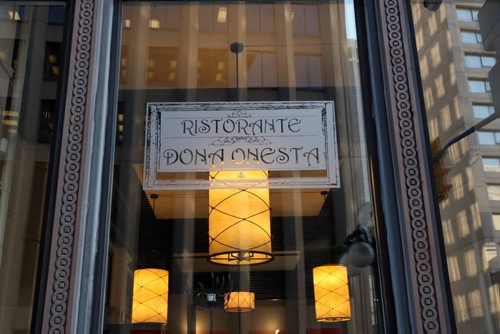 Ristorante Dona Onesta and Gallo Lounge - 177 Lombard- Owner Adriano  ( Safwat Bakhit- His real name  )inside his restaurant- He recently came from Venice, Italy to open restaurant in Winnipegs downtown-  See Murray McNeil story Nov 13, 2015   (JOE BRYKSA / WINNIPEG FREE PRESS)