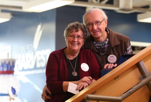 Winnipeg Harvest Project. Joan Yaskiw and Marcel Yaskiw (husband and wife),  started volunteering together at Harvest after they retired.  See story. Nov 13, 2015 Ruth Bonneville / Winnipeg Free Press