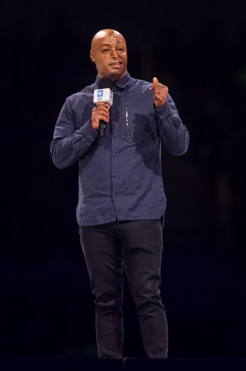 Around 16,000 Manitoba students and teachers take in WE Day Manitoba at the MTS Centre Monday, where inspirational speakers and performers helped celebrate youth making a difference in their communities. JR Martinez, actor, motivational speaker, author, and former U.S. Army soldier. 151116 - Monday, November 16, 2015 -  MIKE DEAL / WINNIPEG FREE PRESS