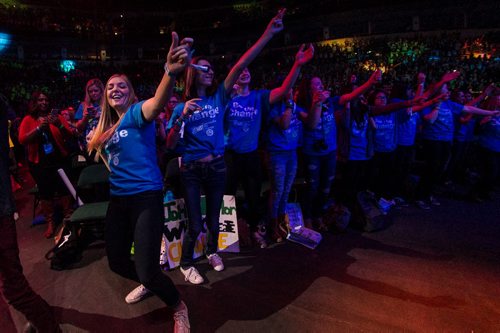 Around 16,000 Manitoba students and teachers take in WE Day Manitoba at the MTS Centre Monday, where inspirational speakers and performers helped celebrate youth making a difference in their communities. JR Martinez, actor, motivational speaker, author, and former U.S. Army soldier. 151116 - Monday, November 16, 2015 -  MIKE DEAL / WINNIPEG FREE PRESS