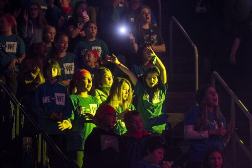 Around 16,000 Manitoba students and teachers take in WE Day Manitoba at the MTS Centre Monday, where inspirational speakers and performers helped celebrate youth making a difference in their communities. JR Martinez, actor, motivational speaker, author, and former U.S. Army soldier. 151116 - Monday, November 16, 2015 -  MIKE DEAL / WINNIPEG FREE PRESS