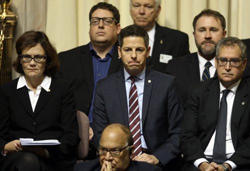 MANITOBA GOVT THRONE SPEECH AT THE LEG - Winnipeg Mayor Brian Bowman was in the house and commented to media after. BORIS MINKEVICH / WINNIPEG FREE PRESS  NOV 16, 2015