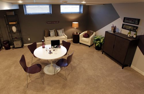 NEW HOME - 11 Cotswold Place in River Park South. Basement rec room area. BORIS MINKEVICH / WINNIPEG FREE PRESS  NOV 16, 2015