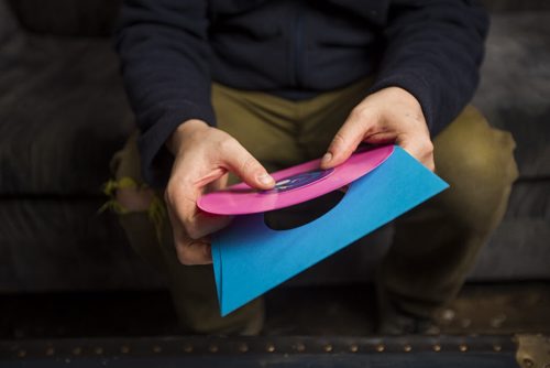 Charles Granger creates unique, lo-fi records out of plastic plates in La Broquerie on Friday, Nov. 13, 2015.   (Mikaela MacKenzie/Winnipeg Free Press)