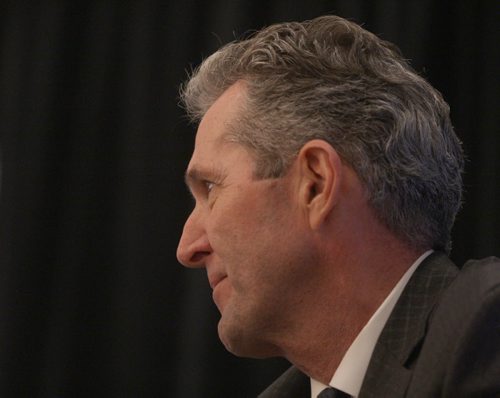 Manitoba Progressive Conservative Leader Brian Pallister spoke at the The Winnipeg Chamber of Commerce lunch Tuesday -See Larry Kusch and Dan Lett storiesNov 17, 2015   (JOE BRYKSA / WINNIPEG FREE PRESS)