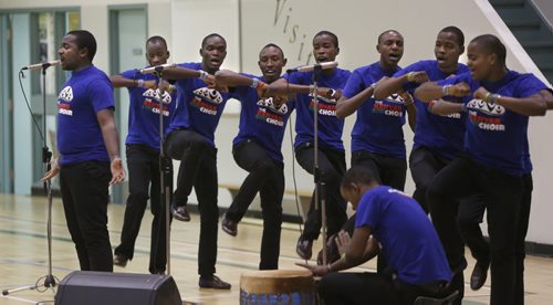 The Kenyan Boys Choir performed a special concert for all of the students at Balmoral Hall School Tuesday. The choir was founded in 2004 to help schoolboys from the Nairobi area rise out of poverty by providing them with food, shelter, and security. The Choir was in Winnipeg after they performed at the We Day event in the MTS Centre Monday, they also sang at President Barack Obamas inauguration in 2009.  See press release Wayne Glowacki / Winnipeg Free Press Nov. 17   2015