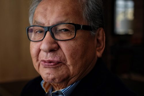 'Kenora Indian March'  leader, Fred Kelly Sr., while at the Inn at The Forks. In 1965 Fred and around 400 indigenous people marched through Kenora. Surviving leaders from the original march will join their children and grandchildren to mark the 50th anniversary in Kenora this upcoming Saturday.  November 22, 2015 Mike Deal / Winnipeg Free Press