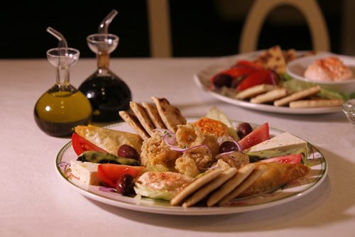 ENT - Restaurant reviews,  story is about appetizers that can work as full (small) meals. Homer's Restaurant, pikilia platter (front) & tarama salata . Nov 24, 2015 Ruth Bonneville / Winnipeg Free Press