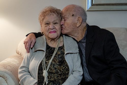 Oscar and Cesia Abramowitch are celebrating their 70th wedding anniversary. The couple were married in a German concentration camp and moved to Winnipeg after the war. 151123 - Monday, November 23, 2015 -  MIKE DEAL / WINNIPEG FREE PRESS