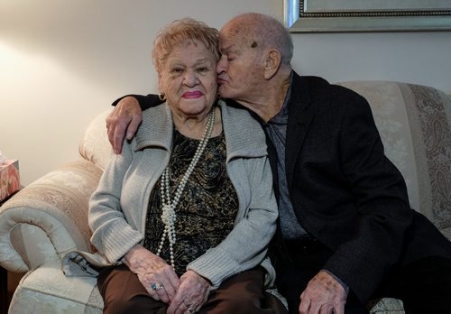 Oscar and Cesia Abramowitch are celebrating their 70th wedding anniversary. The couple were married in a German concentration camp and moved to Winnipeg after the war. 151123 - Monday, November 23, 2015 -  MIKE DEAL / WINNIPEG FREE PRESS