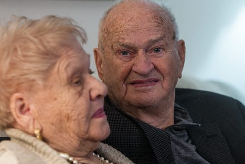 Oscar and Cesia Abramowitch are celebrating their 70th wedding anniversary. The couple were married in a German concentration camp and moved to Winnipeg after the war. 151123 - Monday, November 23, 2015 -  MIKE DEAL / WINNIPEG FREE PRESS