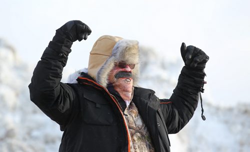 Free Press humour columnist, Doug Speirs, shows off his new layered winter clothing from Cabela's showing how to stay warm and cozy while attending this year's Grey Cup in Winnipeg. See Speirs column with video. Nov 25, 2015 Ruth Bonneville / Winnipeg Free Press