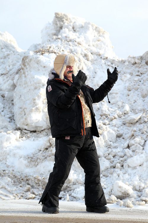 Free Press humour columnist, Doug Speirs, shows off his new layered winter clothing from Cabela's showing how to stay warm and cozy while attending this year's Grey Cup in Winnipeg. See Speirs column with video. Nov 25, 2015 Ruth Bonneville / Winnipeg Free Press