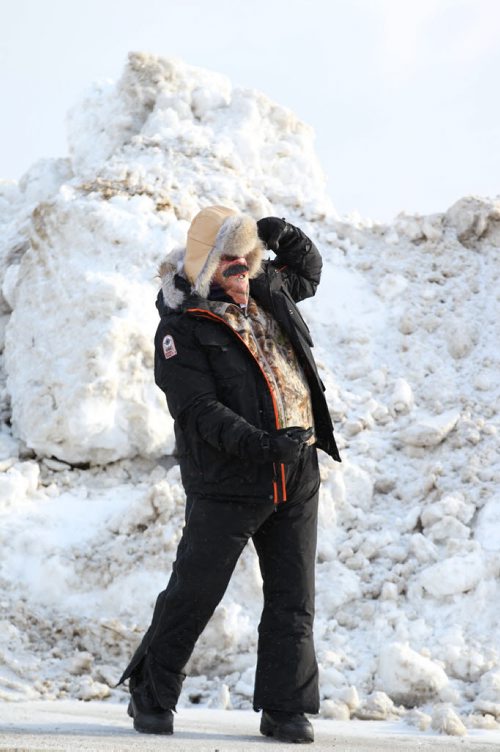 Free Press humour columnist, Doug Speirs, shows off his new layered winter clothing from Cabela's showing how to stay warm and cozy while attending this year's Grey Cup in Winnipeg. See Speirs column with video. Nov 25, 2015 Ruth Bonneville / Winnipeg Free Press