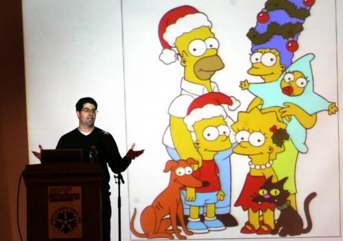 WINNIPEG, MB: JANUARY 22, 2008 -- Joel Cohen, a writer and producer of the tv show The Simpsons speaks at the University of Manitobas Celebrate Life and Learning Week 2008. Brad Oswald  story. Jan. 22 2008.  WAYNE GLOWACKI/WINNIPEG FREE PRESS