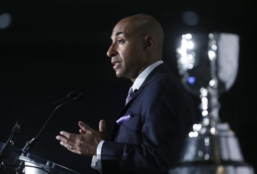 CFL Commissioner Jeffrey L. Orridges first annual State of the League Media Conference held during Grey Cup week at the Fairmont Winnipeg. Paul Wiecek  story  Wayne Glowacki / Winnipeg Free Press Nov. 27    2015