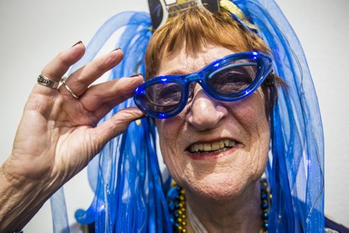 Barbara Main celebrates Grey Cup at the RBC Convention Centre in Winnipeg on Friday, Nov. 27, 2015.   (Mikaela MacKenzie/Winnipeg Free Press)