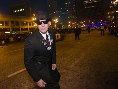 Festivities take place at the Santa Claus/Grey Cup parade on Portage Avenue in Winnipeg on Saturday, Nov. 28, 2015.   (Mikaela MacKenzie/Winnipeg Free Press)