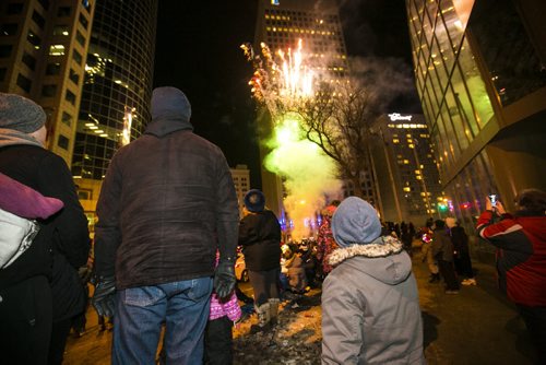 Festivities take place at the Santa Claus/Grey Cup parade on Portage Avenue in Winnipeg on Saturday, Nov. 28, 2015.   (Mikaela MacKenzie/Winnipeg Free Press)