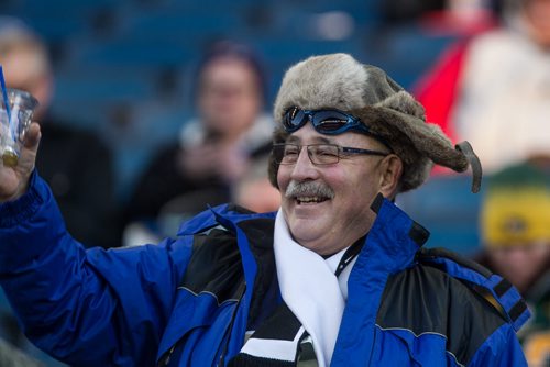 Fans get into the spirit before the Grey Cup championship game against the Edmonton Eskimos and the Ottawa Redblacks in Winnipeg, November 29, 2015. 151129 - Sunday, November 29, 2015 -  MIKE DEAL / WINNIPEG FREE PRESS