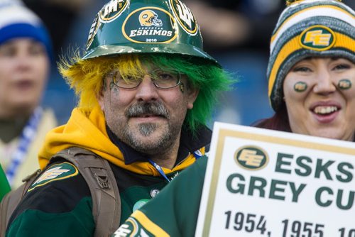 Fans get into the spirit before the Grey Cup championship game against the Edmonton Eskimos and the Ottawa Redblacks in Winnipeg, November 29, 2015. 151129 - Sunday, November 29, 2015 -  MIKE DEAL / WINNIPEG FREE PRESS