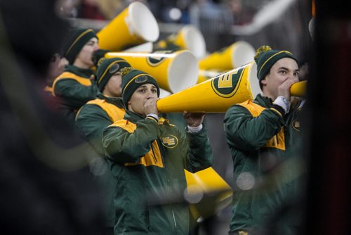 Fans react in the second quater of the Grey Cup championship game against the Edmonton Eskimos and the Ottawa Redblacks in Winnipeg, November 29, 2015. 151129 - Sunday, November 29, 2015 -  MIKE DEAL / WINNIPEG FREE PRESS