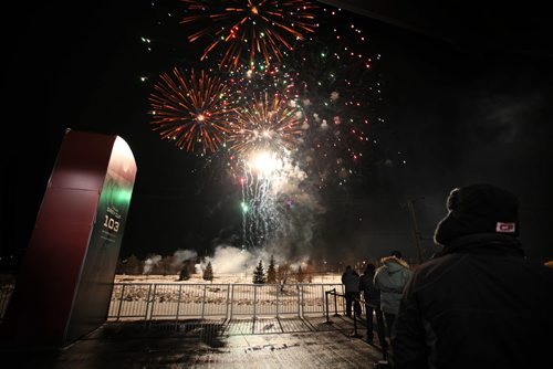 A fireworks display was set off on the north-west side of the stadium while the band Fall Out Boy played during halftime at  the 103rd  Grey Cup  between the Ottawa Redblacks and the Edmonton Eskimos at Investors Group Stadium in Winnipeg on Sunday, Nov. 29, 2015.  Nov 29, 2015 Ruth Bonneville / Winnipeg Free Press