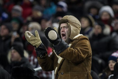 Fans during the 4th quarter of the Grey Cup championship game between the Edmonton Eskimos and the Ottawa Redblacks in Winnipeg, November 29, 2015. 151129 - Sunday, November 29, 2015 -  MIKE DEAL / WINNIPEG FREE PRESS