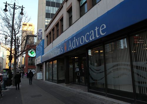 Children's Advocate Office sign, 100 -346 Portage Ave.  Dec 02, 2015 Ruth Bonneville / Winnipeg Free Press