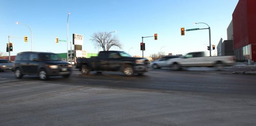 Corner of St James St and St Mathews Ave after the completion of the Polo Park Area Infrastructure Improvements Project-  The 45.3 Million dollar project was funded 20 Million each by city and province and $5.3 Million by the stadium site developer agreement- See Murray McNeil storyDec 03, 2015   (JOE BRYKSA / WINNIPEG FREE PRESS)